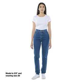 American Apparel Women's High-Waist Jean, Medium Wash, 28W/32