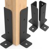 4 Pcs Adjustable Deck Post Anchor Brackets Kit - Fit