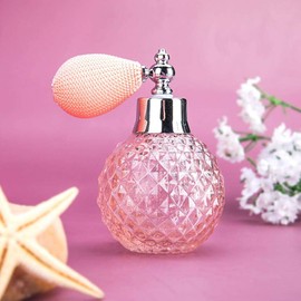 YangLand 1pcs 100ml Vintage Crystal Perfume Bottle Spray Atomizer Glass Bottle Lady Gift (Pink)