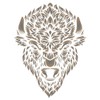 Stencils for Walls: Bison Head Stencil, 8.5 x 11 inch