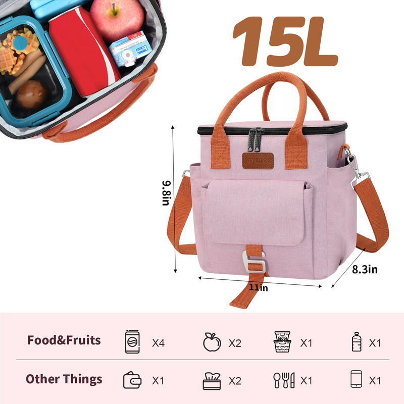 Joymee Insulated Lunch Bag for Women/Men, Waterproof Lunch Box for