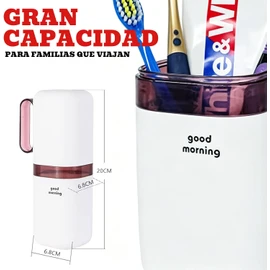 Lumbor37 Estuche para Cepillos de Dientes de Viaje, Soporte para Cepillos de Dientes de Viaje con Mango Desmontable, Soporte para Cepillos de Dientes de Viaje de Gran Capacidad