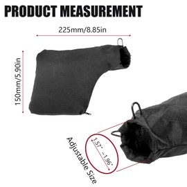Dzxin Dust Bag for Miter Saw 255 Model, 2 Pieces Black Dust Collector Bags with Zipper Adjustable Bracket for Miter Saw Fits Model 255 Miter Saw Accessories (Black)