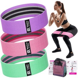 JIN BD Fabric Resistance Bands, Hip and Leg Shaping Bands, Elastic Bands of Different Levels, Suitable for Both Men and Women for Yoga, Rehabilitation, Pilates, Fitness and Home Workouts