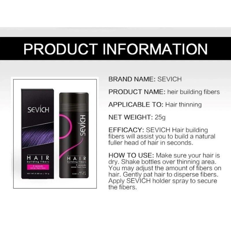 Sevich Hair Building Fiber Hair Loss Concealer Thickening Fibers Spray