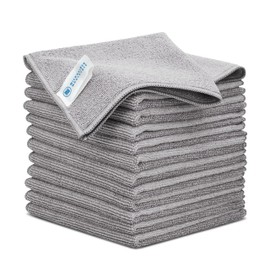 12" x 12" MW Pro Multi-Surface Microfiber Cleaning Cloths | Gray - 12 Pack | Premium Microfiber Towels for Cleaning Glass, Kitchens, Bathrooms, Automotive, Supplies & Products