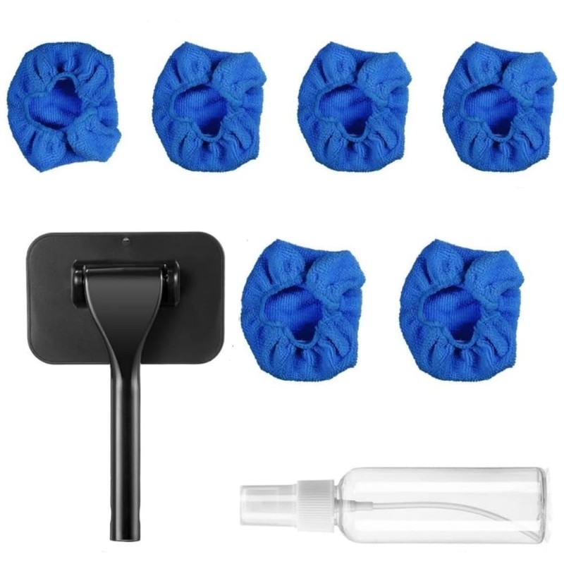 DEPOVTE Windshield Cleaner Tool Car Window Cleaner with 6 Reusable