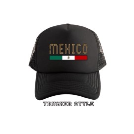 Snap-Back Mexico (trucker style) Snapback Hat, Custom UNISEX