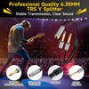 Togconn 1/4 inch TRS Stereo Splitter Y Adapter, 6.35mm Stereo