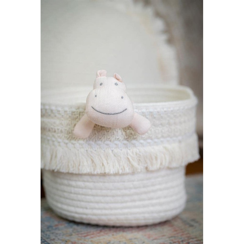 Tikiri 8598306 Natural Rubber Cuddly Blanket Hippo for Babies and