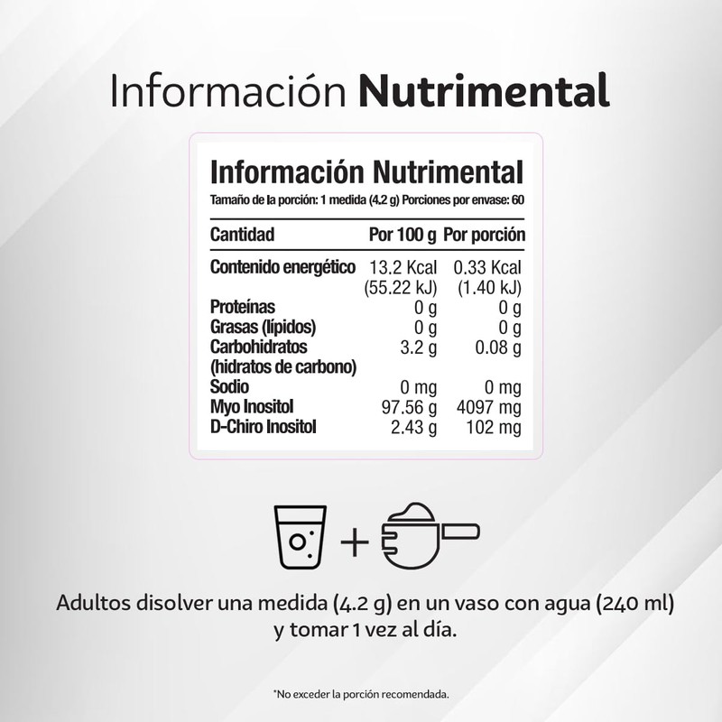 Myo & D-chiro Inositol Platinum | 252 g Polvo |