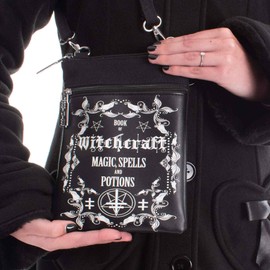 Heartless Witchcraft Shoulder Bag Gothic Goth Occult, black