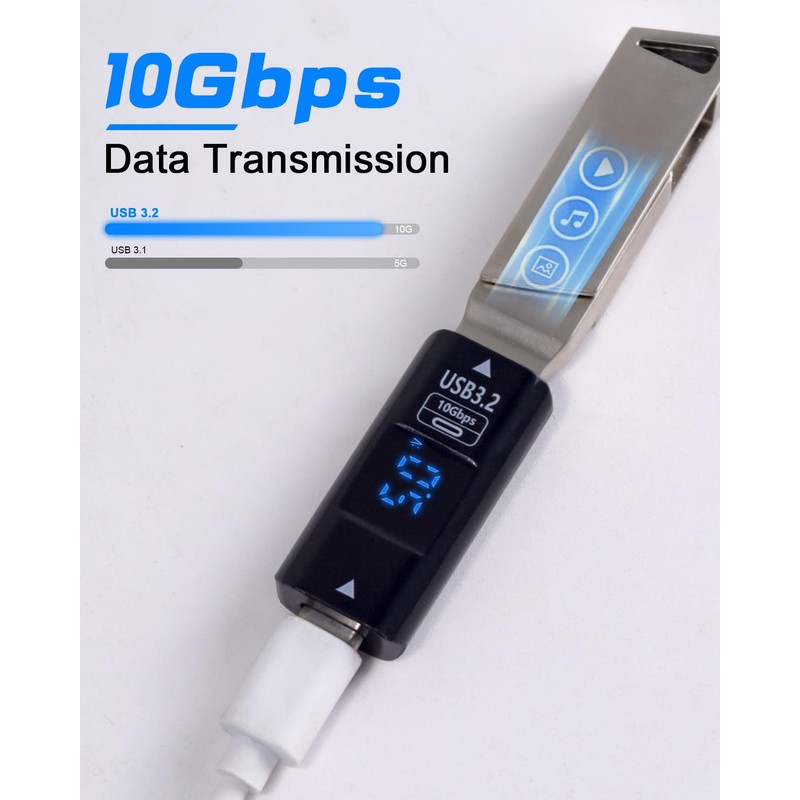 Poyiccot Type C USB Adapter 10Gbps Type C Female to