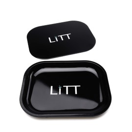 Litt Stash Metal Rolling Tray with Magnetic Rolling Lid- Smart Way to roll, Keep Your Accessories Hidden (Small)