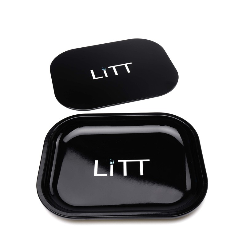 Litt Stash Metal Rolling Tray with Magnetic Rolling Lid- Smart