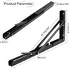 YUMORE 16 Inch Folding Shelf Brackets, Heavy Duty Collapsible Shelf