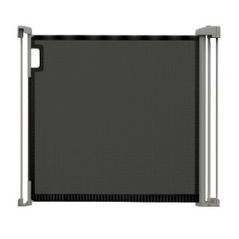 Summer by Ingenuity The Thruway 52W Series Pet and Baby Retractable Gate with Tuck Away Mesh, 52" Wide, 30" Tall, Hardware Mounted, Install on Wall in Doorway, Hallway or Bottom of Stairs - Black