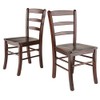 Ergode Wood Benjamin Ladder-Back Chairs - Set of 2, Walnut