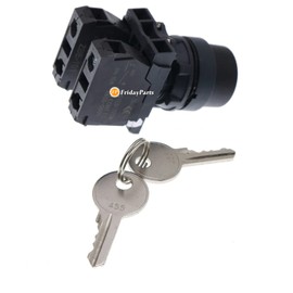 FridayParts 149536 - Interruptor de encendido con 2 llaves para Skyjack Scissor Lift SJ12 SJ16 SJII 3215 SJII 3219 SJIII 3215 SJIII 3219 SJIII 3220 SJIII 3226 SJIII 4626 SJIII 4632 SJIII 4740