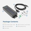 Coolgear 10 Port USB Hub - 5Gbps Speed, Surge Protection,