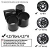 Rheedal 4Pcs 4.25inch Trailer Wheel Center Caps Push Through Center