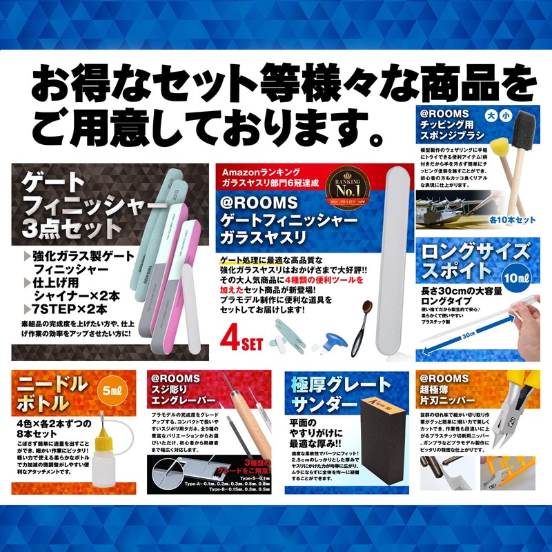 @ROOMS Gate Finisher Glass File Plastic Model Gunpla Gate Treatment