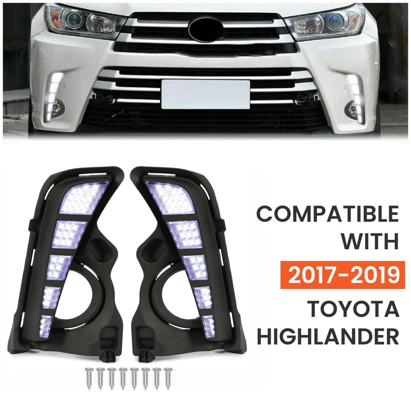 Kojem Front LED Daytime Running Fog Lights Compatible with 2017