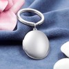 PHOCKSIN Silver Oval Keychains For Women Photo Locket Keychain Cute