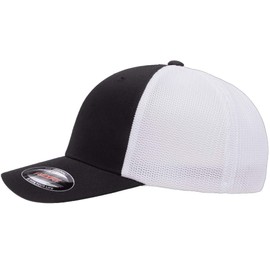 1958 1959 1960 Ford Thunderbird Hardtop Outline Design Flexfit Trucker Mesh Fitted Cap Black/White