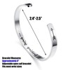 Sllaiss 4 Pcs Inspirational Bracelets Stainless Steel Cuff Bangle Bracelet