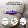 15-Pack Screw Lock Swimbait Jig Heads – 3D Chartreuse Eyes