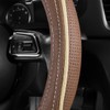 CAR PASS Line Rider Delux Leather Steering Wheel Cover, Universal