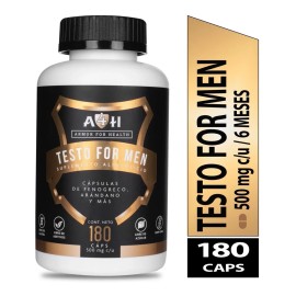 Envío Testo For Men 180 Cápsulas Maca Negra Arginina A4h Sin Sabor