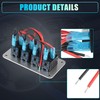X AUTOHAUX 4 Gang Rocker Switch Panel 3 Pin on