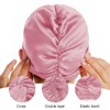 1 Stück Schlafhaube Seide, Doppelschicht Satin Bonnet Sleep Cap, Nacht
