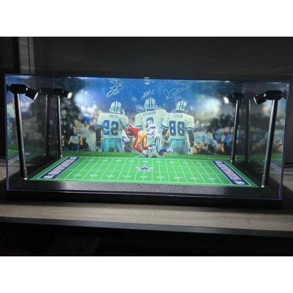 Unbranded Dallas Cowboys Custom 2 Mini Helmet display case w/