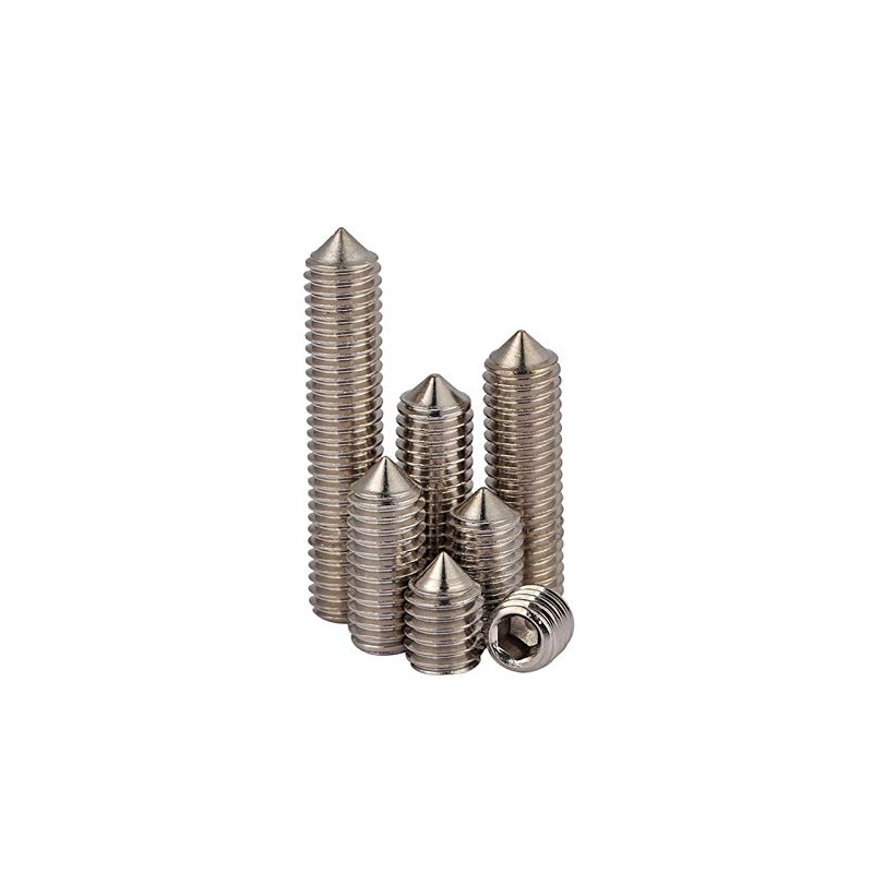 M4*12mm Stainless Steel Cone Point Grub Screws Hex Socket Set