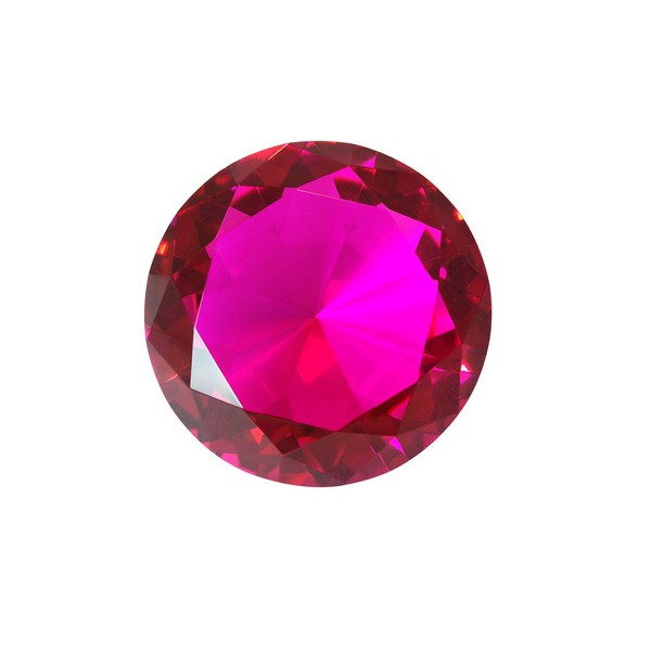 Tripact 100mm Magenta Hot Pink Crystal Diamond Jewel Paperweight 4 Inch