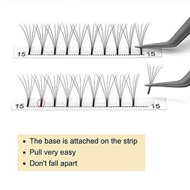 Premade Fans Eyelash Extensions 6D-C-0.07-16 Long Stem Premade Volume Eyelash Extensions .07 .10 Premade Volume Fans C D Curl(6D-C-0.07,16 mm)