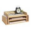KIRIGEN Wood 3-Tier Office Desktop Document Tray - Mail Sorter