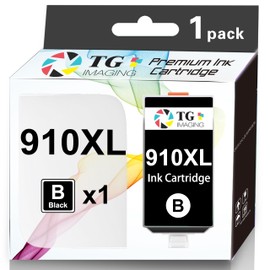 TG Imaging Compatible 910XL Black Ink Cartridge Replacement for HP 910 XL for Office Jet 8010 8012 8013 8014 8015 8017 8018 Pro 8020 8022 8023 8024 8025 8026 8028 8035 Printers (HP910XL Black, 1 Pack)