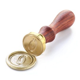 Wax Seal Stamper, VOOSEYHOME Initial Handwritten Letter Alphabet O Stamp with Rosewood Handle, Decorating on Invitations Mail Envelopes Sealers Cards Books for Birthday Themed Party Wedding Signature