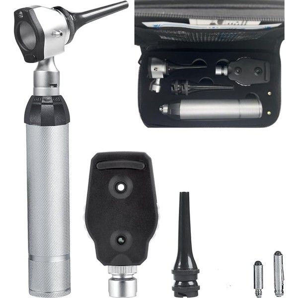 Zniry Veterinary Otoscope Opthalmoscope LED ENT Diagnostic Set, with Diagnostic