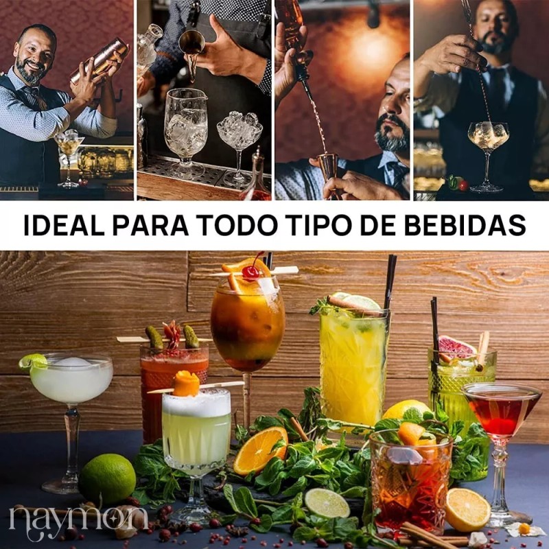 Naymon Cuchara Coctelera Agitador Acero Bartender Mixologo Bar 30cm