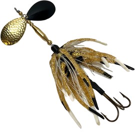 Delong Lures - The Berserker, Bucktail Fishing Lures - Bucktail Jig with Inline Spinner, Musky & Pike Baits Spinnerbaits, Tackle for Freshwater and Saltwater Fishing, Made in USA - (Sucker)