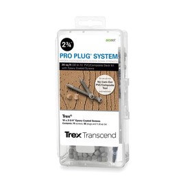 Pro Plug PVC Plugs and Epoxy Screws for Trex Spiced Rum Decking, 85 Plugs for 20 sq ft, 75 Epoxy Screws