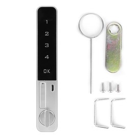 Zinc Alloy Electronic Smart Password Lock Touch Keypad with Flat Bolt Safety for Wardrobe File Cabinet