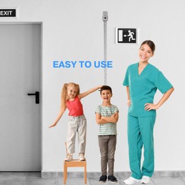 Vitalbest Height Measurement for Wall, Height Measurement Tool, Wall Mounted Stadiometer, Medical Office Aluminum Telescopic Measure for Adults and Kids