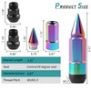 YeshineAuto M14X1.5 Spikes Lug Nuts, 24PCS Anti Theft Wheel Lug