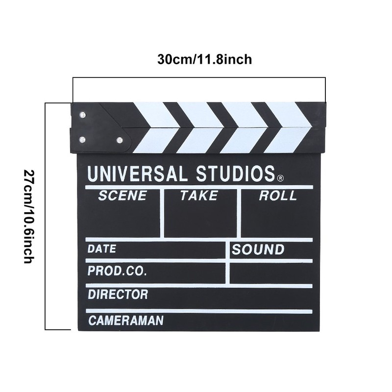 Director Clapperboard, Wooden Director's Film Movie Clapper Board Action Sign